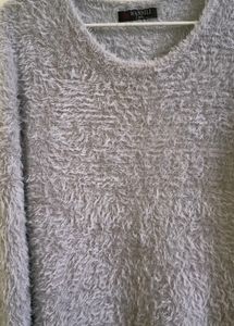 Wansili Grey Long Woolen Dress.