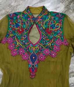 Beautiful Embroidered Kurta with duppata