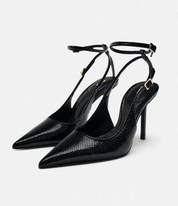 Zara animal print slingbacks