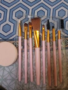 Complete Makeup Brush Set with Sponge