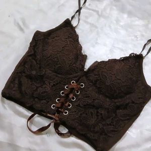 Lace Corset Bra seez M