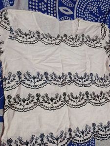 Embroidered White top