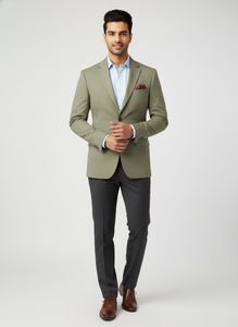 Men's Classic 3 button Olive Blazer