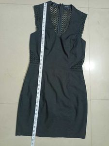 Designer Black Mini Dress Double Layer Size XS &amp; S