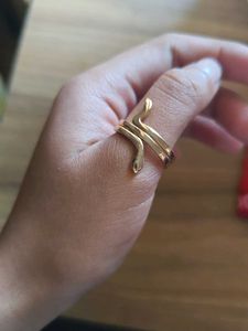 Gold-Tone Snake Ring