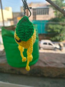 Cute Crochet Lemon Keychain