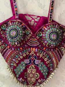 Navratri Designer Embroidered Peacock Blouse