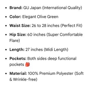 Sale 🔥Combo: 2 Premium GU Japan Divider Skirts