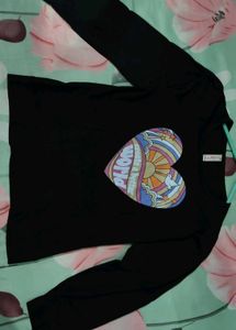 Retro Heart Graphic Long Sleeve Tee