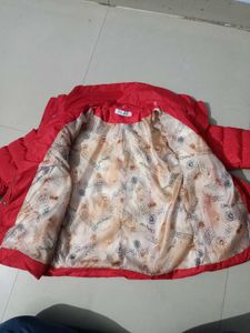 Imported Red Puffer Jacket For Women's