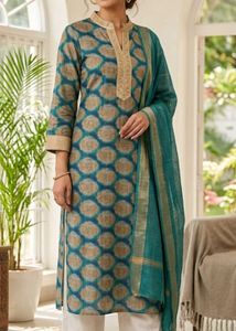 Boho Blue &amp; Gold Kurta