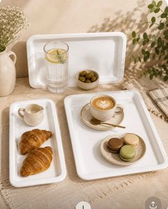 Set of 3 White Trays