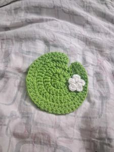 LilyPad and Pond Crochet Coasters