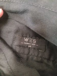 Men's Black Formal Trousers - carrot fit