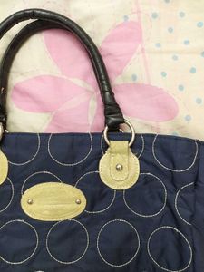Navy Blue Contrast Handbag