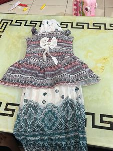 Adorable Floral Print Dress for Girls