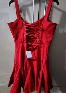 Stunning Red Fit and Flare Dress by Trendyol