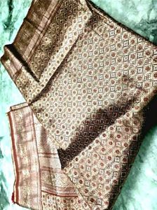Peach Color Wedding Saree. 🥰