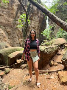 Casual Plaid Shirt &amp; Shorts Outfit
