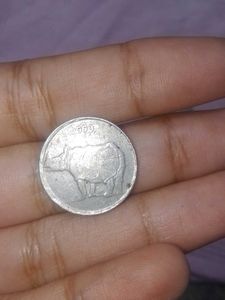गैंडा logo coin 25 paisa