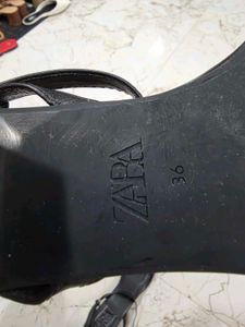 100% original Zara Black Heeled Sandals