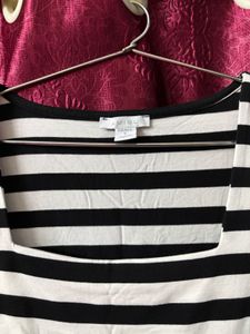 Black And White Striped Top