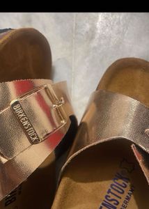 Rose Gold Birkenstocks - Size 37