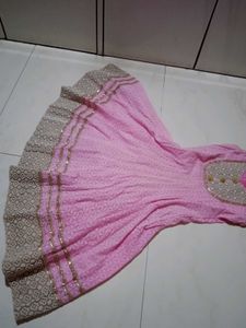 Beautiful Pink Ethnic Gown with Embellishments