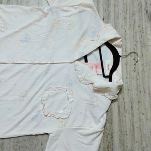 Korean Cute Butterfly Pajama Top