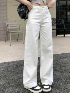 Stylish White Wide-Leg Jeans