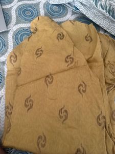 Men Stylish Pure Cotton Mustard Stiched Kurta