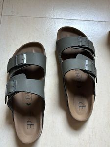 Stylish Olive Green Slides Berkinstock