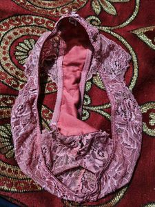 Lace Trim Pink Briefs