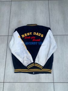 leathers sleeves varsity jacket