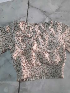 Floral Print Cropped Top