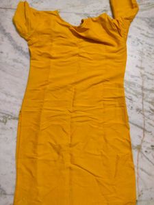Yellow Embroidered kurta