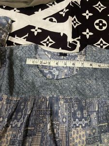 Patterned Blue Dress