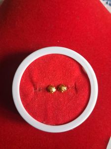 Gold Flower Stud Earrings