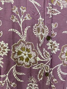 Purple Floral Print Kurta