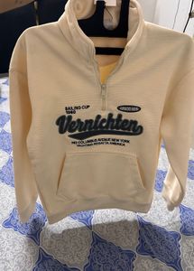Cream Quarter Zip Sweatshirt