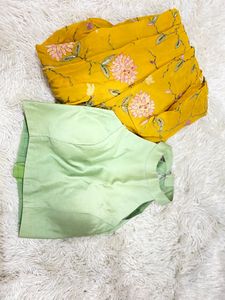 Stylish Yellow Floral Saree Set