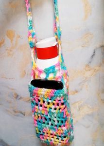 Crocheted Phone +Water Bottle Bag