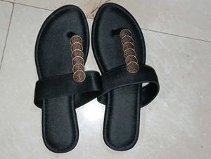 Stylish Black Flats with Embellishments