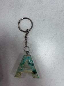 Resin Initial 'A' Keychain
