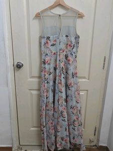 Light Blue Floral Maxi Dress