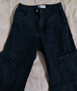 Black Cargo Jeans