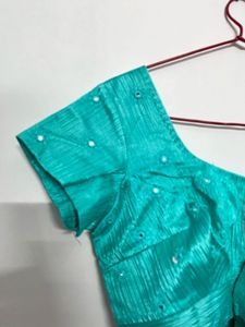 Beautiful Teal Embroidered Blouse