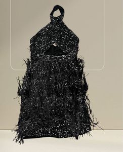 Sequin Fringe Party Dress size -S