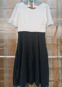 Elegant Black and White Dress
