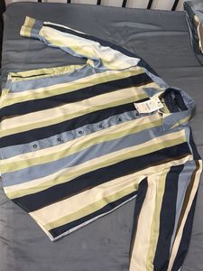 Striped Button-Up Shirt